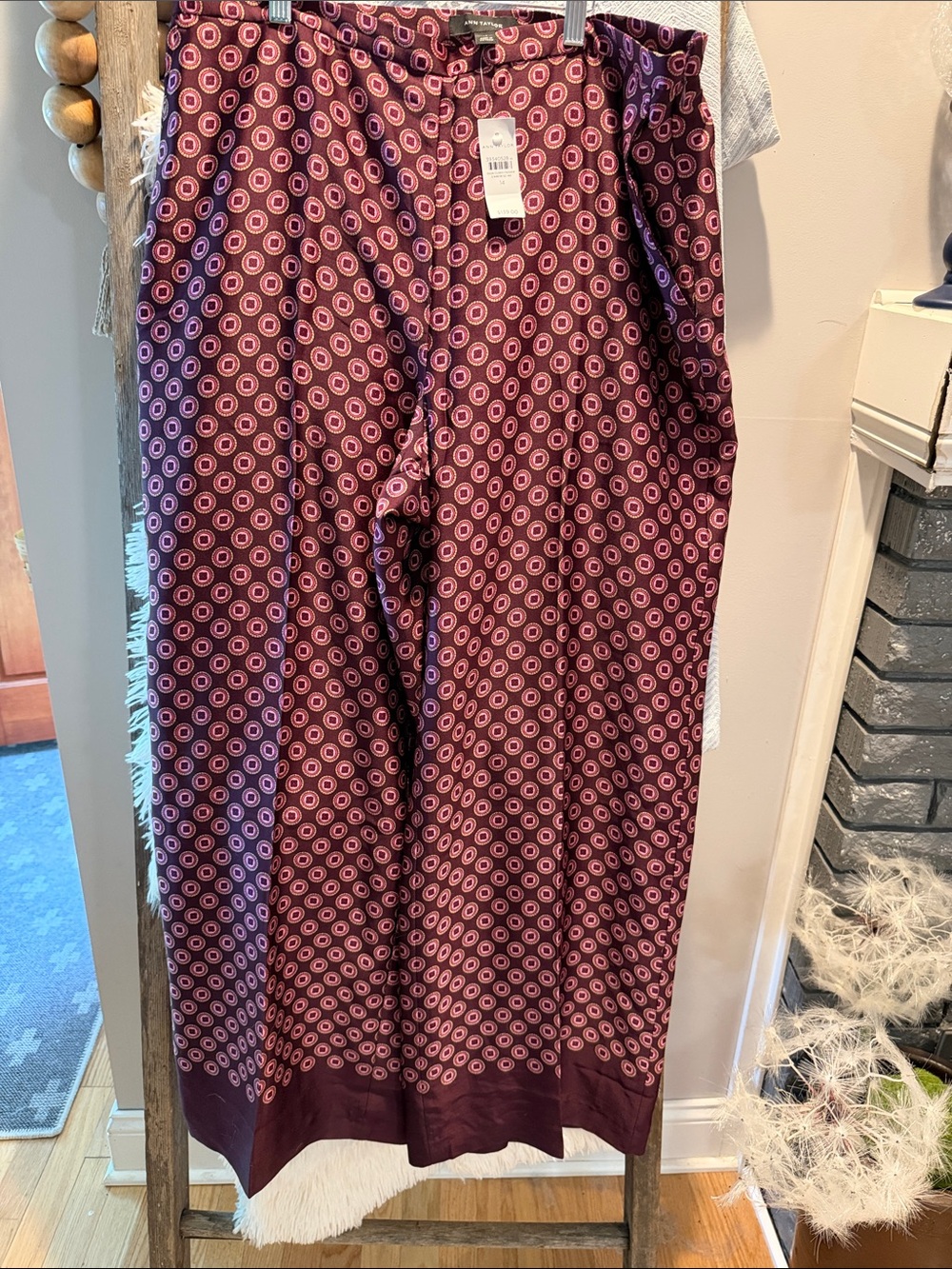 Ann Taylor print trousers size 14